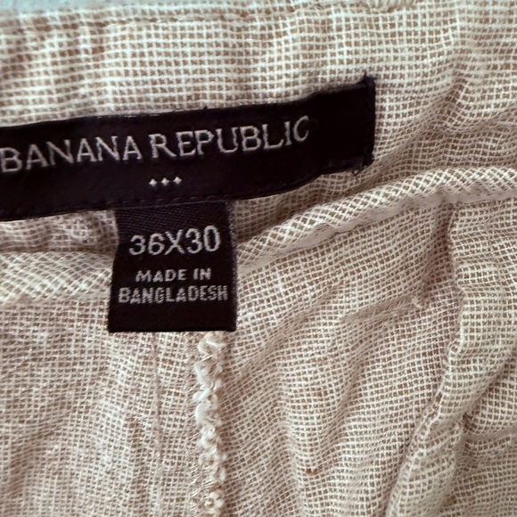 Banana Republic Tan Wide Leg Pants Linen Blend - Picture 10 of 10